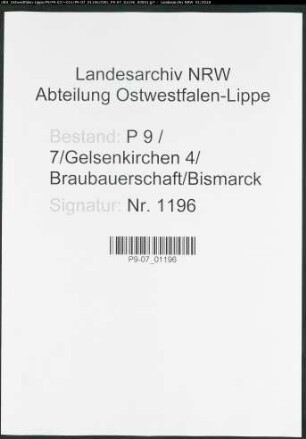 Sterberegister Standesamt Gelsenkirchen 4 Braubauerschaft Bismarck