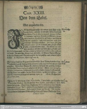 Cap. XXIII. Von dem Gebet
