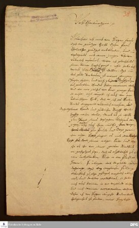 Brief von August Hermann Francke [Unbekannt].