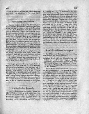Buchhändler-Anzeigen.