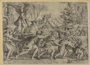 Triumph der Zeit, Blatt aus der Folge der Triumphe nach Petrarca