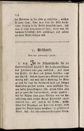 V. Abschnitt. Von der Federvieh-Zucht
