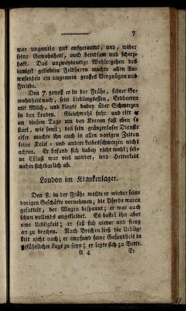Loudon im Krankenlager.