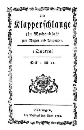 1789: Die Klapperschlange