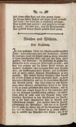 Röschen und Wilhelm.