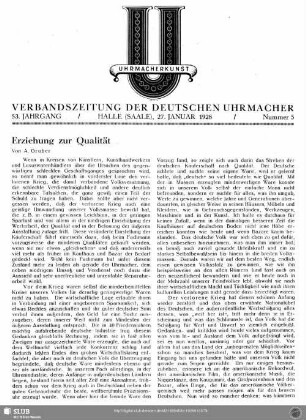 Erziehung zur Qualität