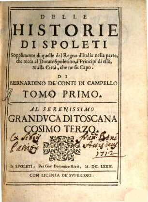 Delle historie di Spoleti