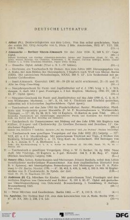 Deutsche Literatur (Nr. 1-309)