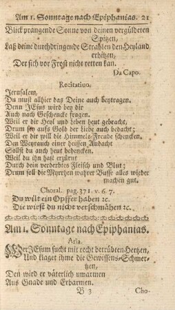 Am 1. Sonntage nach Epiphanias