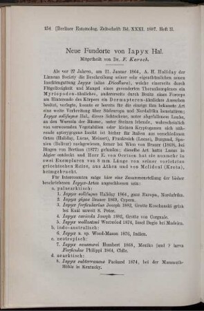 Neue Fundorte von Iapyx Hal.