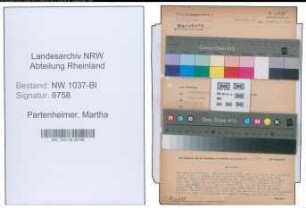 Entnazifizierung Martha Partenheimer , geb. 19.03.1909 (Lehrerin)