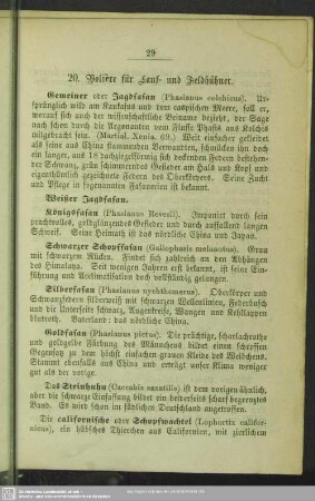 20. Voliere für Lauf- und Feldhühner