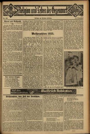 Dritte Ausgabe vom Sonntag, den 24. Dezember 1933.