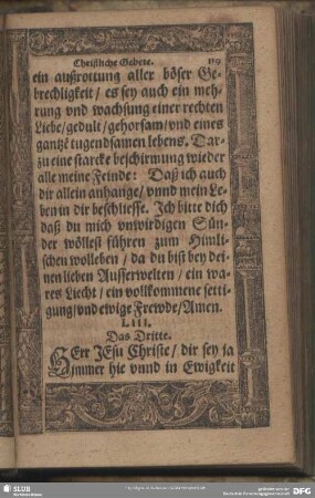 LIII. [Drey sonderliche Dancksagung nach der empfahung des Sacraments.] Das Dritte