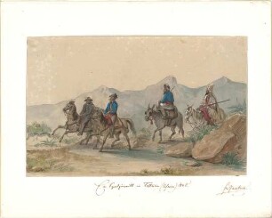 Gärtner, Friedrich von; Reisezeichnungen - Ein Spazierritt - Afrika (Perspektive)