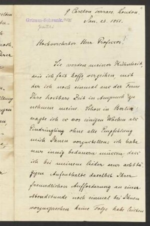 Brief an Jacob Grimm : 23.01.1851