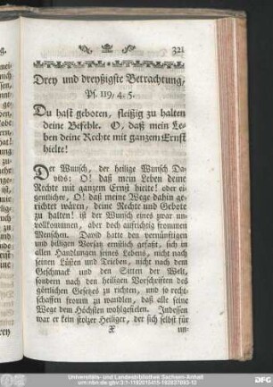 Drey und dreyßigste Betrachtung, Ps. 119, 4. 5.