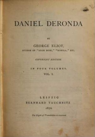 Daniel Deronda, 1