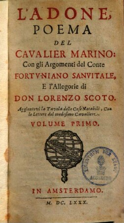 L' Adone : poema, 1