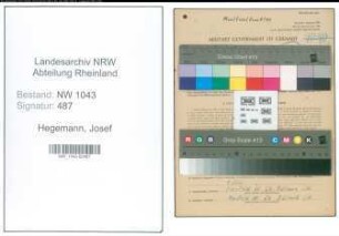 Entnazifizierung Josef Hegemann , geb. 14.05.1898 (Viehhaendler)