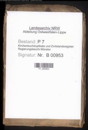 Belegakte zum Heiratsregister 1814 der Munizipalität Füchtorf (H 1814)