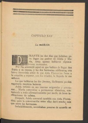 Capítulo XXV - La maldición