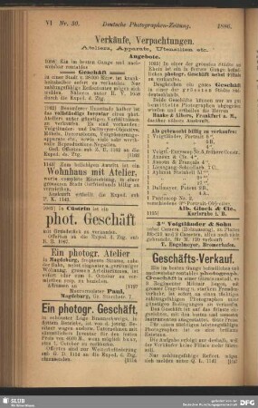 Verkäufe, Verpachtungen