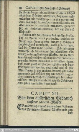 Caput XII. Von dem äusserlichen Gebrauch unserer Mineral-Wasser