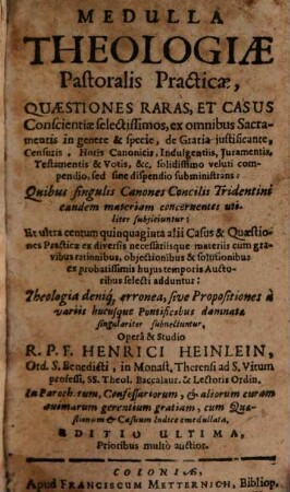 Medulla Theologiae pastoralis practicae