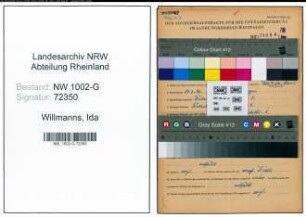 Entnazifizierung Ida Willmanns, geb. 11.03.1892 (Heissmanglerin)