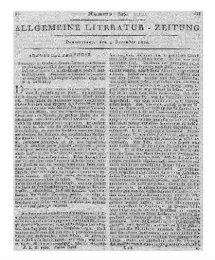 Platner, E.: Quaestionum physiologicarum libri duo. Praecedit prooemium tripartitum de constituenda physiologiae disciplina. Leipzig: Crusius 1794