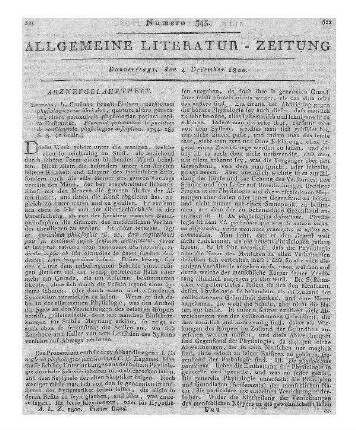 Platner, E.: Quaestionum physiologicarum libri duo. Praecedit prooemium tripartitum de constituenda physiologiae disciplina. Leipzig: Crusius 1794