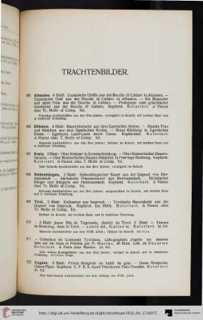 Trachtenbilder (Nr. 665-674)