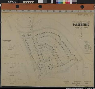 Teilbebauungsplan Hasebrink Ausf.-Art: Lichtpause Herst.: Bartels Format: 75 x 90 cm Maßstab: 1 : 1000/200