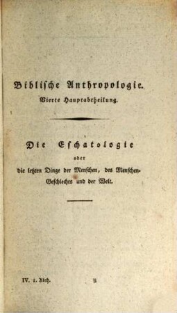Biblische Anthropologie, 4,1