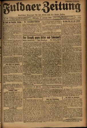 Ausgabe vom Mittwoch, den 27. Februar 1924.