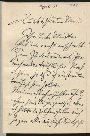 Brief an Marie Schumann : April 1896