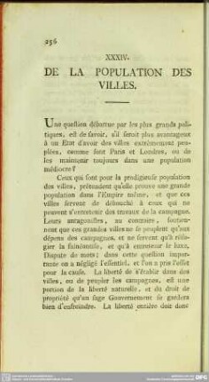 XXXIV. De La Population Des Villes