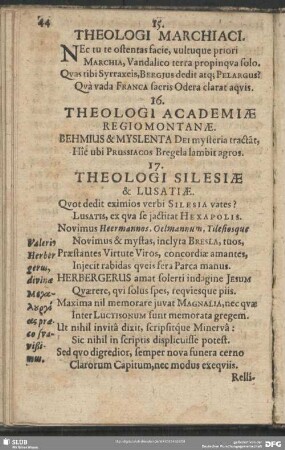 17. Theologi Silesiae & Lusatiae