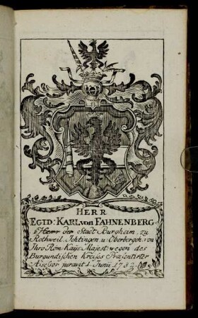 Herr Egid: Karl von Fahnenberg[...] - Herr Christian, Freyherr von Ulmenstein[...]