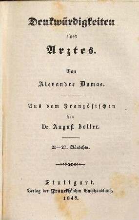 Denkwürdigkeiten eines Arztes, 25-27