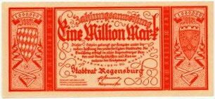 Geldschein / Notgeld, 1 Million Mark, 20.8.1923