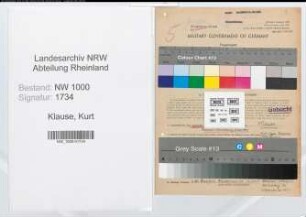 Entnazifizierung Kurt Klause, geb. 01.11.1906 (Angest.)