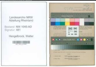 Entnazifizierung Walter Hengelbrock , geb. 02.10.1914 (Schlosser)