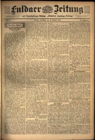 Zweite Ausgabe vom Samstag, den 19. Februar 1898.