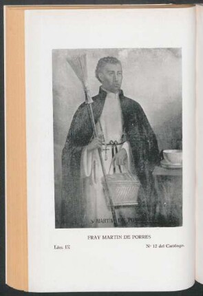 Lám. IX: Fray Martin de Porres", No. 12 del catálogo