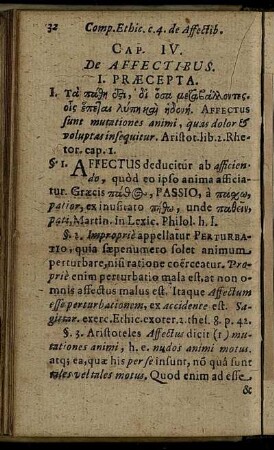 Cap. IV. De Affectibus.