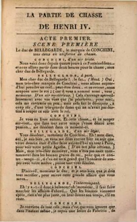 La Partie de chasse de Henry IV : comédie, en 3 actes et en prose