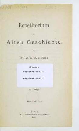 Repetitorium der Alten Geschichte