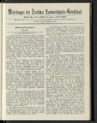 Beilage Nr. 12 zu Stück 14 vom 4. April 1903.